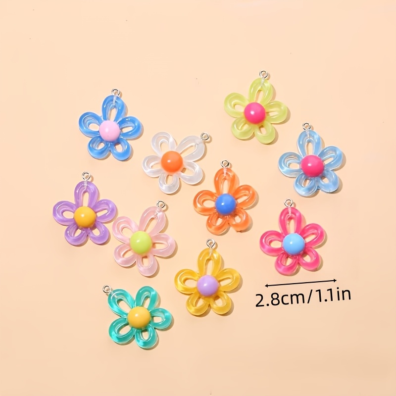 28pcs Hollow-Out Flower Pendants for DIY Jewellery Making